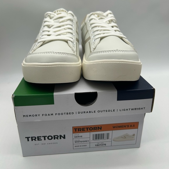 Tretorn Women’s Serve Sneakers White/Grey Size 8M | Memory Foam NWB - Picture 11 of 11